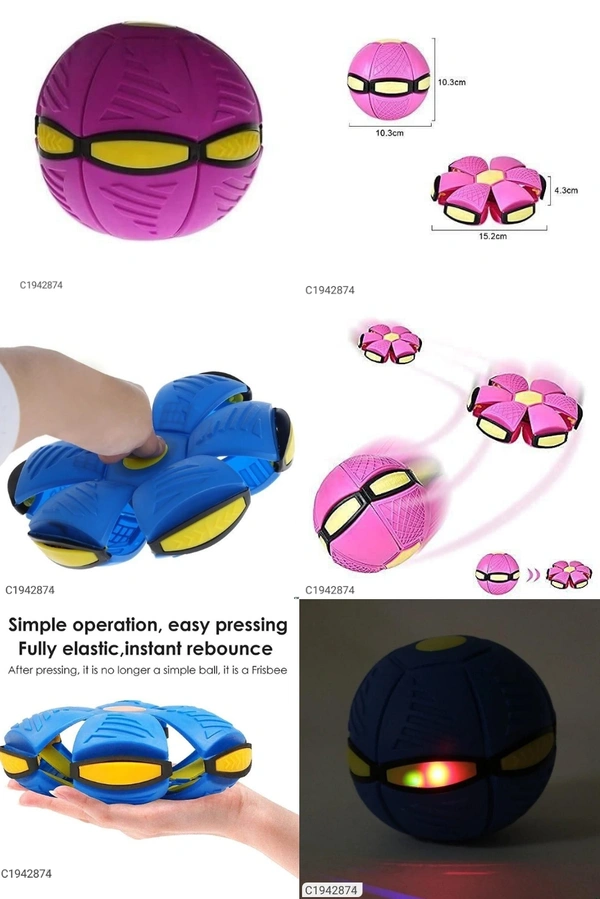 UFO Magic Ball-UFO Ball Interactive Flying Saucer Ball - L x B in cm: 10.3 x 10.3, PINK