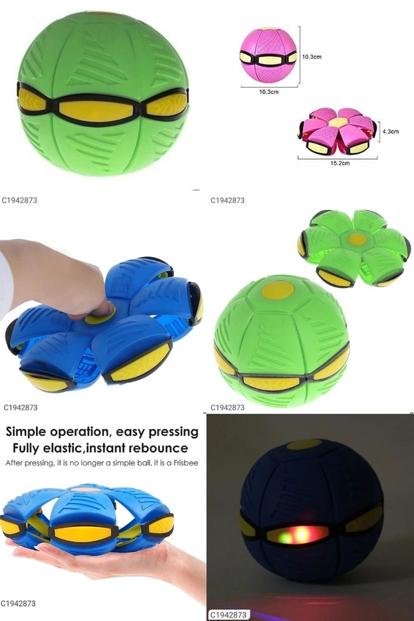 UFO Magic Ball-UFO Ball Interactive Flying Saucer Ball - L x B in cm: 10.3 x 10.3, GREEN