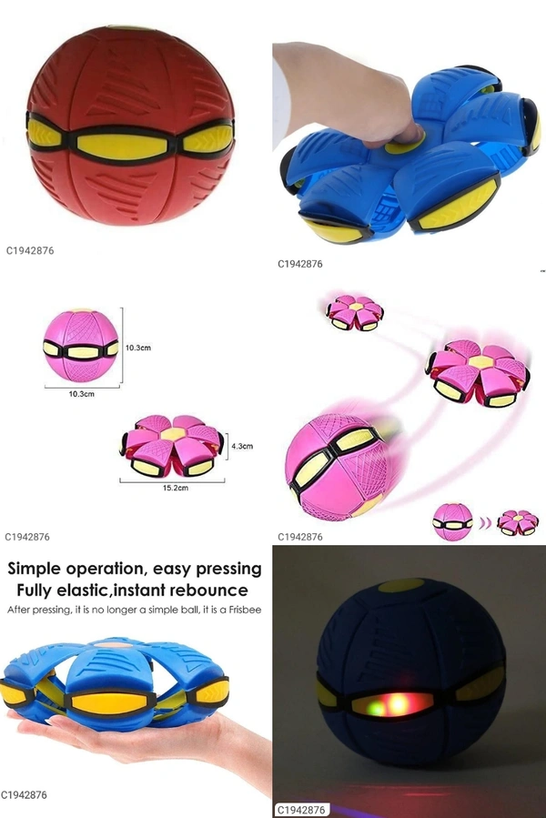 UFO Magic Ball-UFO Ball Interactive Flying Saucer Ball - L x B in cm: 10.3 x 10.3, RED