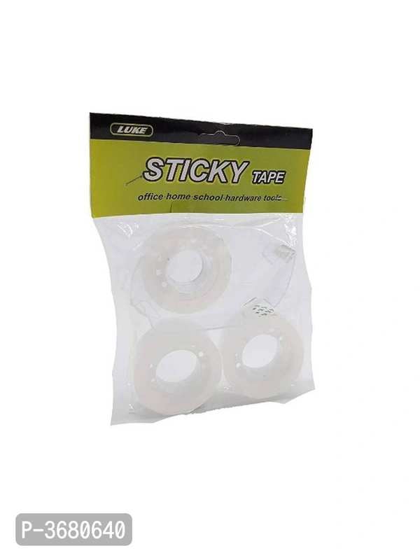 3 Heavy Duty Adhesive Shipping Tape Packing Tape With Dispenser Machine - Transparent
