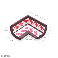 Rubber Corner Gaurd-Pre-Taped Corner Protector (Pack of 8) - PACK OF 8, L x B : 16 x15 cm