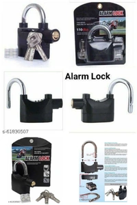 Alarm Lock/Padlocks - BLACK, LxBxH : 7 x 4 x 4 cm