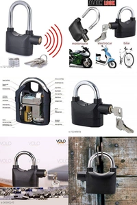 Alarm Lock/Padlocks - BLACK, LxBxH : 7 x 4 x 4 cm