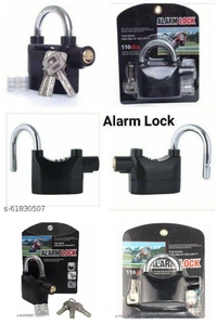 Alarm Lock/Padlocks - BLACK, LxBxH : 7 x 4 x 4 cm