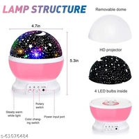 Rotating 360 Degree Moon Night Light Lamp Projector With Multi Colors & USB Cable