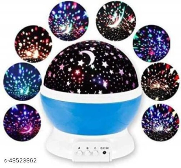Rotating 360 Degree Moon Night Light Lamp Projector With Multi Colors & USB Cable