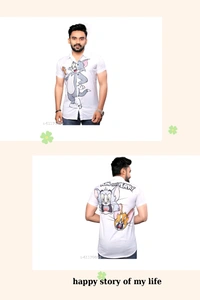 Tom & Jerry Half Sleeves Fancy Shirts for Men - TOM & JERRY 2, Large