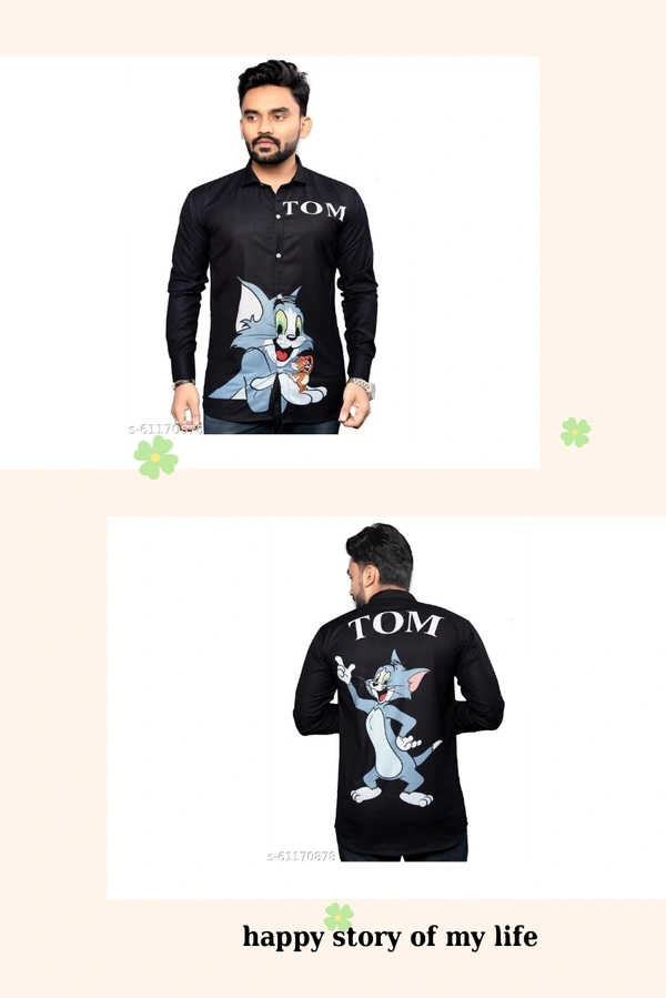 Tom & Jerry Fancy Shirts for Men - TOM & JERRY 1, Large