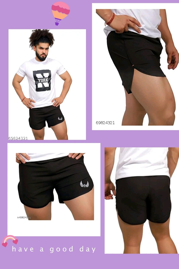 Mens Running Shorts - BLACK, 30