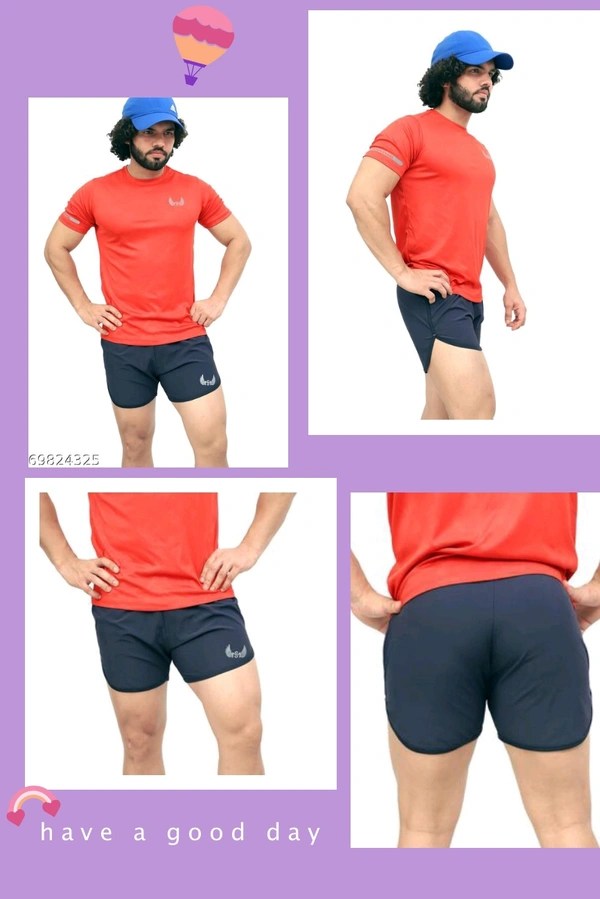 Mens Running Shorts - NAVY BLUE, 30