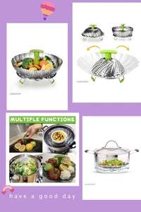 Stainless Steel Steamer Foldable Basket