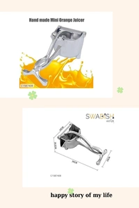 Instant Manual Fruit Juicer / Hand Juicer / Hand Press - Alluminium Alloy Silver