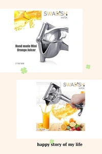 Instant Manual Fruit Juicer / Hand Juicer / Hand Press - Alluminium Alloy Silver