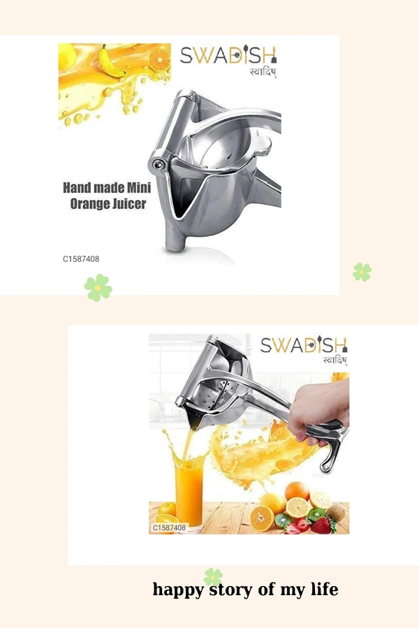 Instant Manual Fruit Juicer / Hand Juicer / Hand Press - Alluminium Alloy Silver