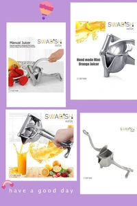 Instant Manual Fruit Juicer / Hand Juicer / Hand Press - Alluminium Alloy Silver