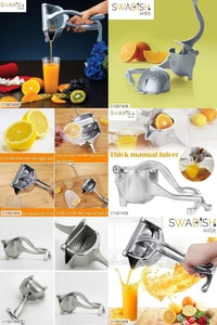 Instant Manual Fruit Juicer / Hand Juicer / Hand Press - Alluminium Alloy Silver