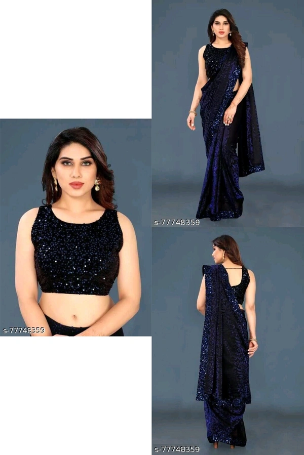 Sarees - Navy Blue, Free Size