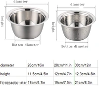 11 inch 3 In 1 Colander, Grater Strainer and Drain Basket Salad Maker Bowl  - Stainless Steel, 11 Inch
