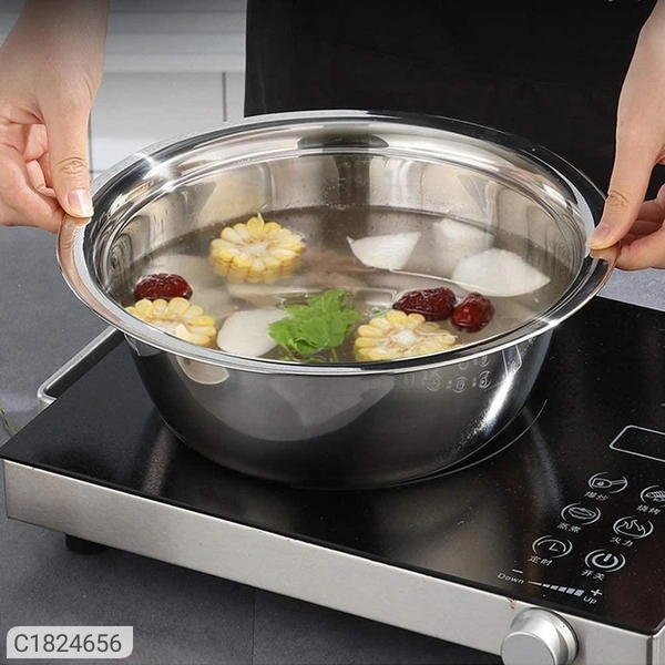 11 inch 3 In 1 Colander, Grater Strainer and Drain Basket Salad Maker Bowl  - Stainless Steel, 11 Inch