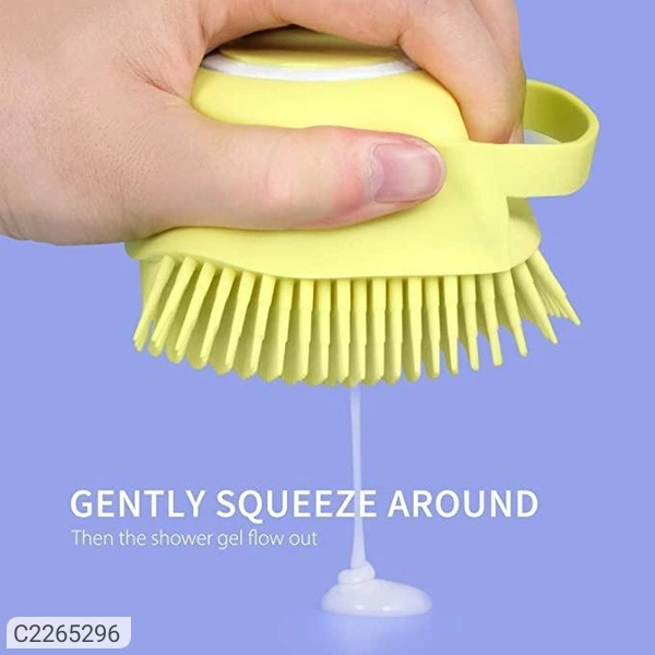 Silicone Bath Body Brush Scrubber With Shampoo Dispenser