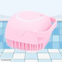 Silicone Bath Body Brush Scrubber With Shampoo Dispenser