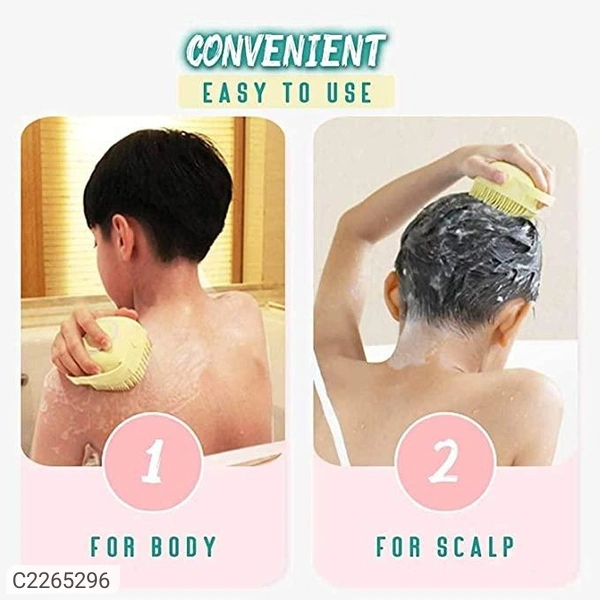 Silicone Bath Body Brush Scrubber With Shampoo Dispenser