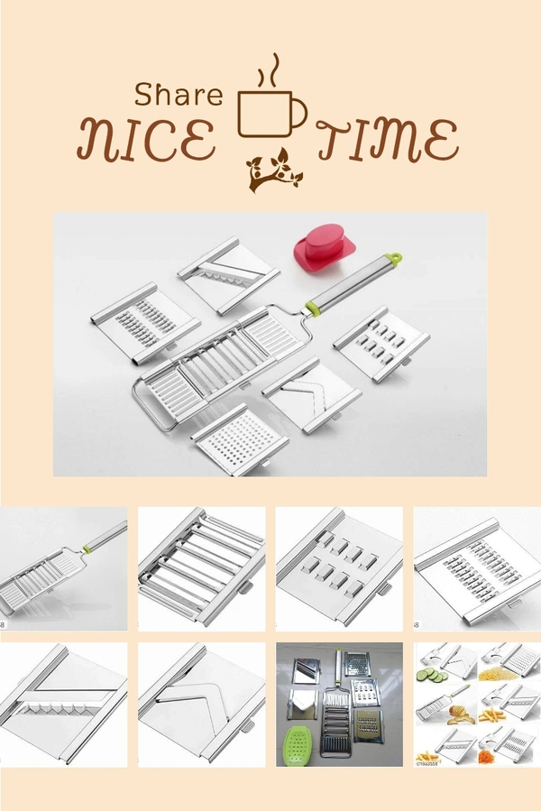 6 In 1 Stainless Steel Slicer/Grater