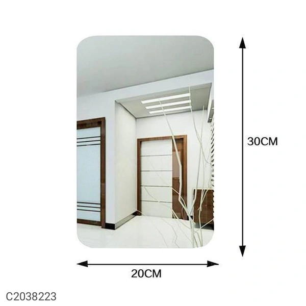 Mirror Sticker - Rectangle Self Adhesive Silver Reflective Solar Film Mirror Sticker - Pack Of 1