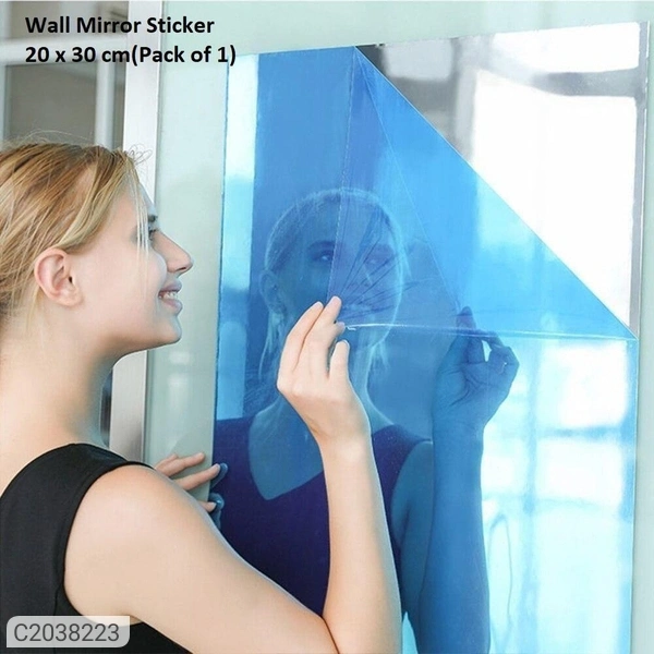 Mirror Sticker - Rectangle Self Adhesive Silver Reflective Solar Film Mirror Sticker - Pack Of 1