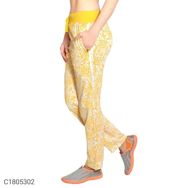 Women's Track Pant - YELLOW, XL