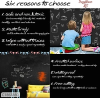 Black Board Sticker With 5 Chalks