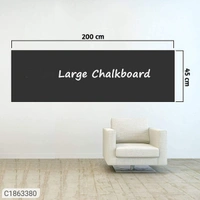 Black Board Sticker With 5 Chalks