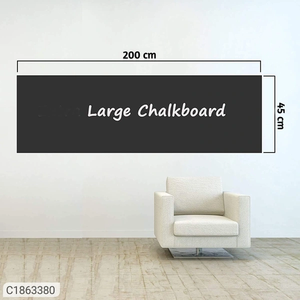 Black Board Sticker With 5 Chalks