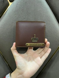 Personalized Name Wallet - BROWN