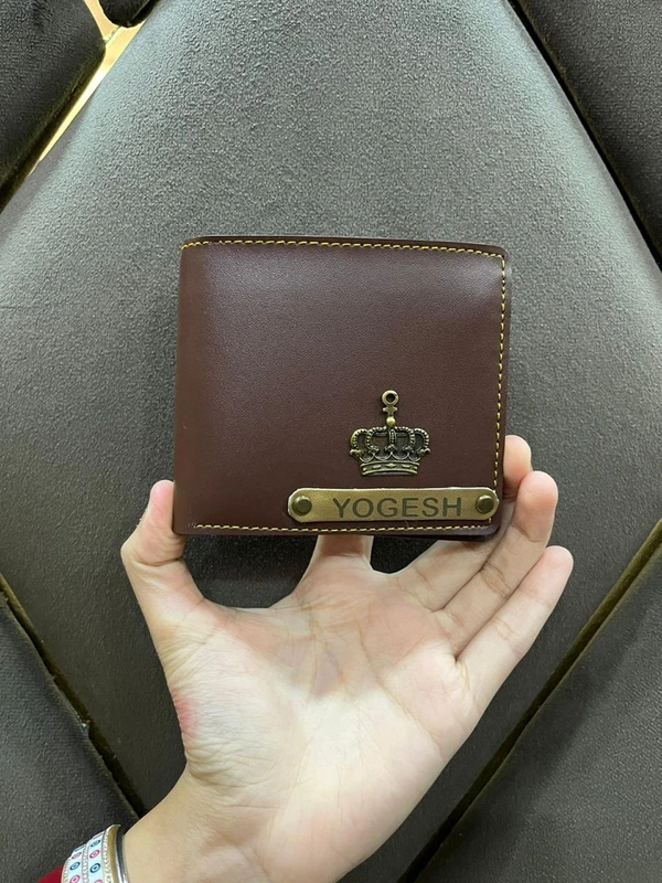 Personalized Name Wallet - BROWN