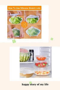 Reusable Silicone Stretch Lids For Food Cover ( Set of 6 ) - Set Of 6