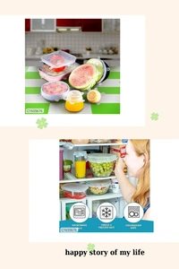 Reusable Silicone Stretch Lids For Food Cover ( Set of 6 ) - Set Of 6
