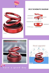 Solar Power Rotating Car/Room Air Freshener Perfume