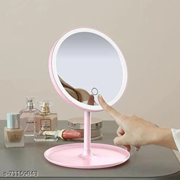 Table Makeup Mirror With LED Light With USB Charging
