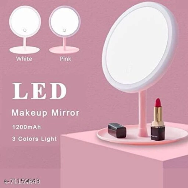 Table Makeup Mirror With LED Light With USB Charging