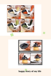 9 In 1 Multipurpose Magic Rotate Vegetable Cutter With Drain Basket