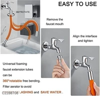 360 Degree Adjustable Sink Drain Extension Tube Faucet