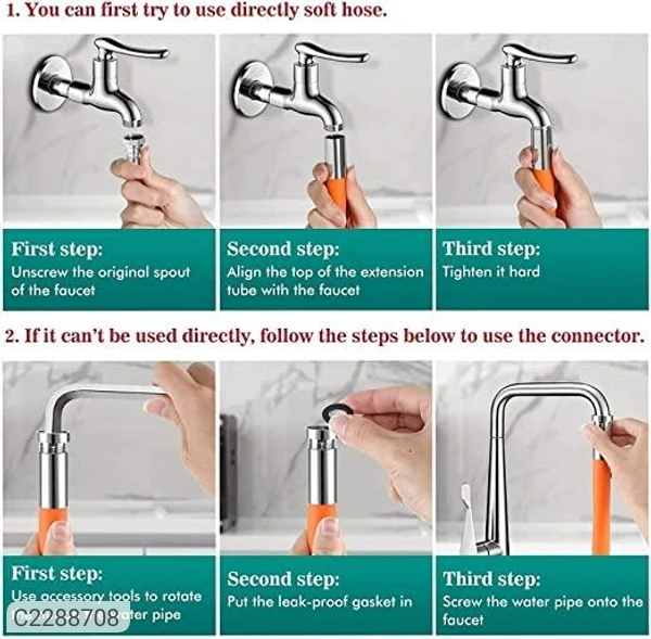 360 Degree Adjustable Sink Drain Extension Tube Faucet