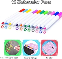 Erasable Reusable Drawing Doodle Book With 12 Color Pens & 2 Cleaning Wipes