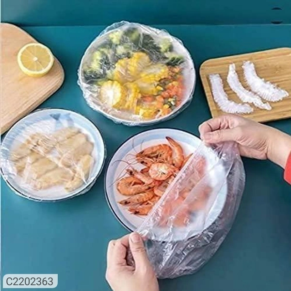 Reusable Elastic Food Storage Plastic Covers (Pack of 100) - PACK OF 100