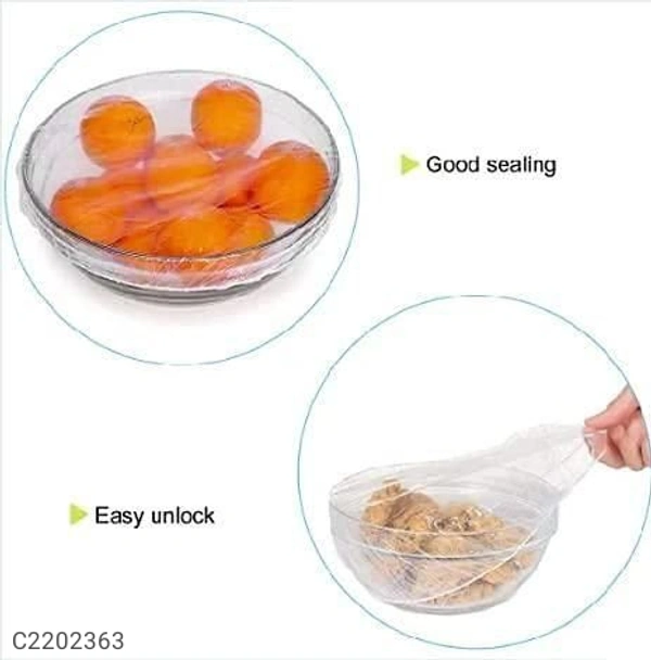 Reusable Elastic Food Storage Plastic Covers (Pack of 100) - PACK OF 100