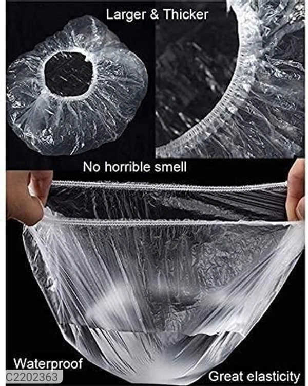 Reusable Elastic Food Storage Plastic Covers (Pack of 100) - PACK OF 100