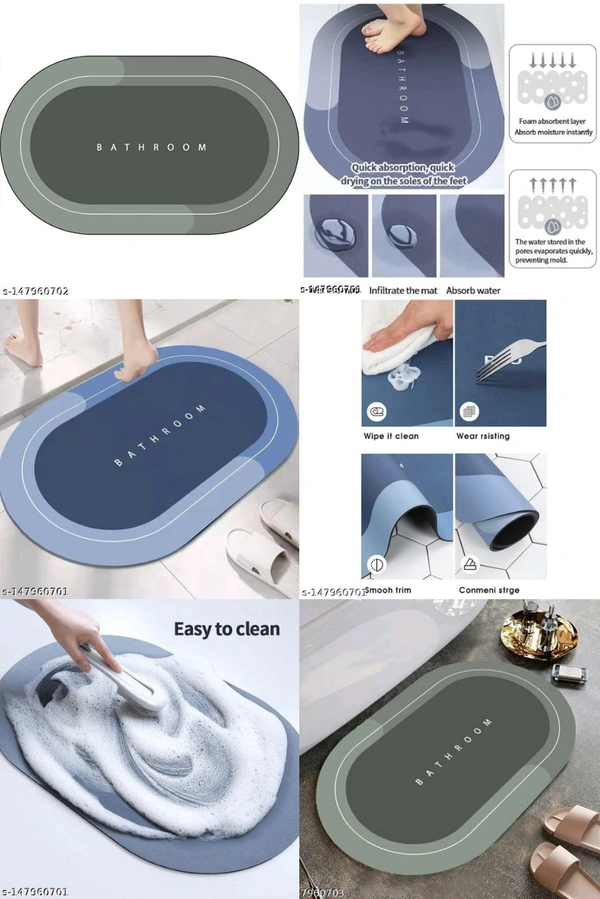 Waterproof Quick Drying Mat For Bathroom Toilet Kitchen 