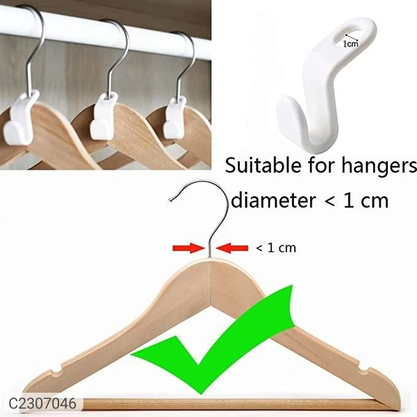 Clothes Hanger Connector Hooks (Pack of 12) - PACK OF 12