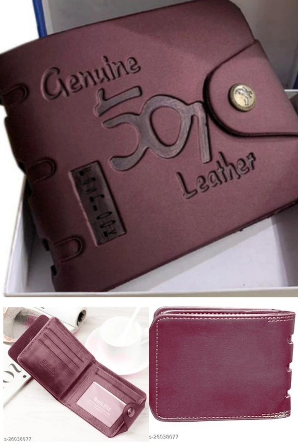 Stylish Mens Leather Wallet - Brown 501